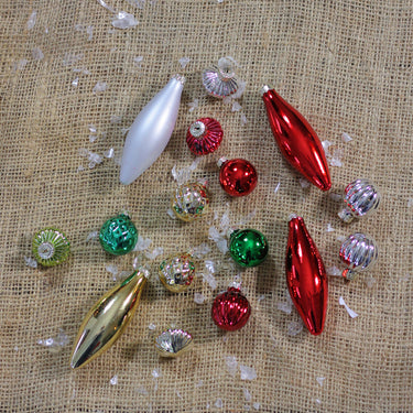 16ct Red and Green Traditional Finial Christmas Ornaments 4